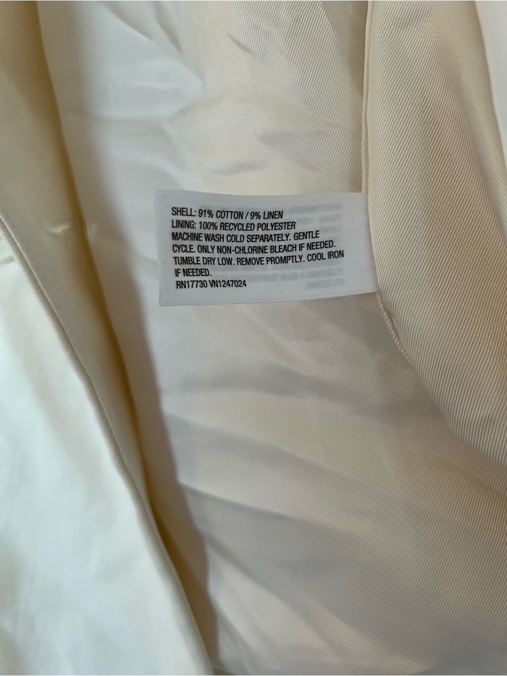 KBB by Kahlana Women's 'the David Blazer' Cotton Linen Blend cream blazer XL - Picture 9 of 11